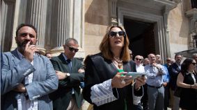 Plantón de jueces y fiscales contra la reforma del Gobierno para debilitar al Poder Judicial