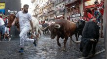 Cuatro corredores trasladados al hospital con heridas por asta de toro tras el encierro
