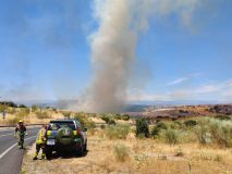 Controlado el incendio forestal en Arroyomolinos: reabre la M-413