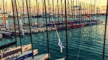 Un dron acuático para tratar los residuos del mar durante la Copa del Rey de Vela