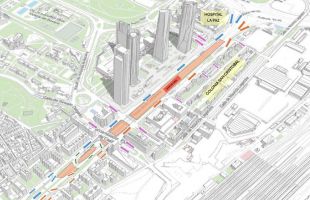 Obras en la Castellana: cortada la calzada central entre Sinesio Delgado y el Nudo Norte de M-30