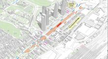 Obras en la Castellana: cortada la calzada central entre Sinesio Delgado y el Nudo Norte de M-30