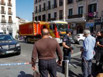 Al menos dos muertos en el derrumbe de un edificio en obras en el centro de Madrid