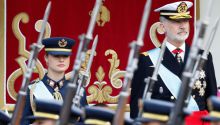 Leonor de Borbón luce uniforme de alférez del Ejército del Aire en la Fiesta Nacional