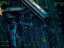 Imágenes aéreas del accidente en Adamuz entre un tren Iryo y un Alvia