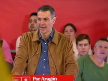 Una mujer interrumpe a Sánchez en un mitin en Aragón al grito de 'hijo de puta'
