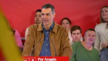 Una mujer interrumpe a Sánchez en un mitin en Aragón al grito de 'hijo de puta'