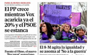 Las portadas de los periódicos de este lunes, 9 de marzo