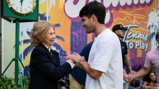El entrañable encuentro entre la reina Sofía y Carlos Alcaraz en Miami