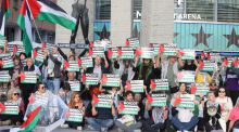 Otro Real Madrid - Hapoel Tel Aviv marcado por las protestas contra Israel y a favor de Palestina