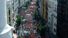 Madrid enuncia su manifestación con el lema 'Derechos, no trincheras. Salarios, vivienda y Democracia'