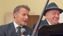 Macron sorprende al cantar La Bohéme acompañado por el presidente armenio al piano