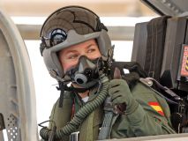 La Princesa Leonor vuela en un caza F-5 del Ejército del Aire