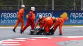 GP Cataluña. Terrible accidente de Álex Márquez a 212 km/h: fractura de clavícula y vértebra