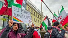 La lluvia desluce la anunciada 'gran marcha' contra la presencia de Israel en Eurovisión