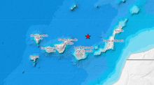 Terremoto de magnitud 4,8 en el Atlántico a 61 kilómetros al norte de Las Palmas
