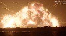Impresionante explosión de un cohete de Blue Origin durante una prueba