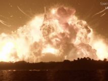 Impresionante explosión de un cohete de Blue Origin durante una prueba