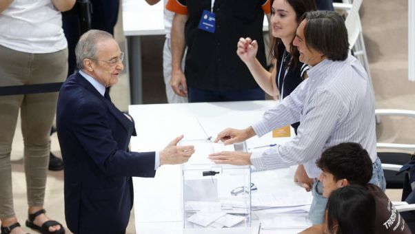 Con el 60% del voto escrutado, el 69% de los socios han vuelto a apoyar al mejor presidente de la historia del conjunto blanco.