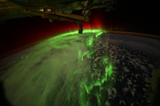 Así son las auroras australes vistas desde la Estación Espacial Internacional