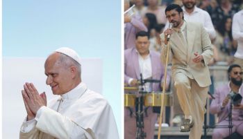 El Papa saludó a Bad Bunny y a su familia en el Santiago Bernabéu
 