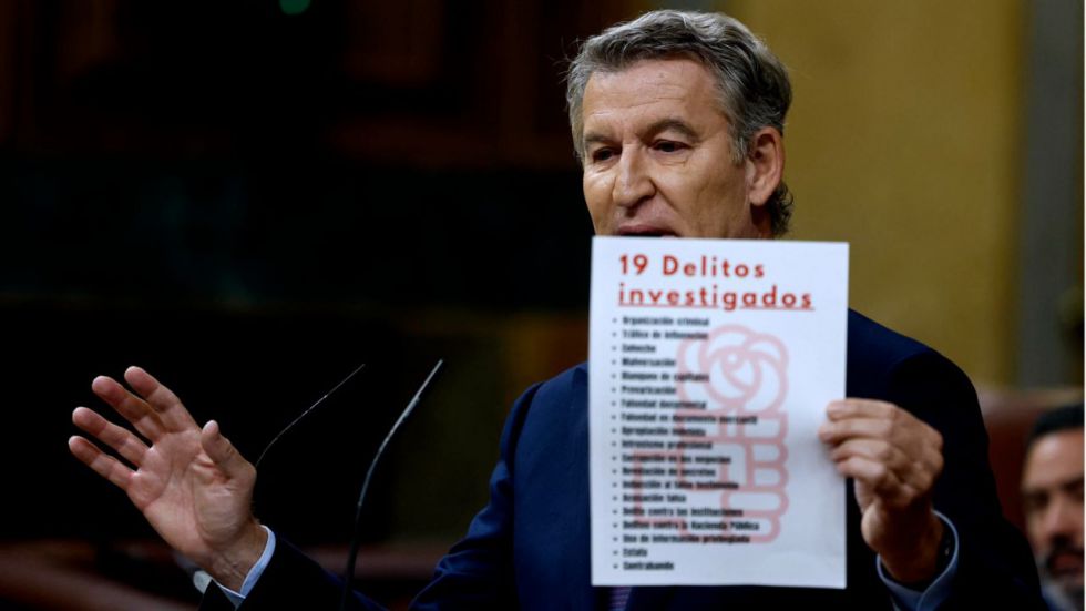 Feijóo: “Su Gobierno es corrupto, se lo digo sin ‘presunto’ porque hay condena en firme”
