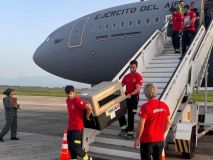 El avión con la UME y efectivos de la Comunidad de Madrid aterriza en Venezuela