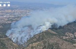 Un detenido por el incendio que ha obligado a confinar Tiana (Barcelona) y sus alrededores