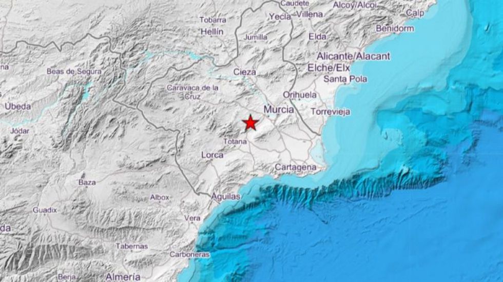 Terremoto de 4,4 grados en Murcia con epicentro en Pliego