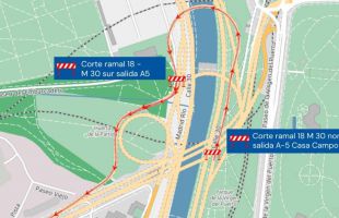 Obras en la A-5: corte total del túnel de Calle 30 en sentido salida del 3 al 24 de agosto
