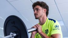 Julián Álvarez acude a Majadahonda y sigue el plan de trabajo previsto con el Atlético