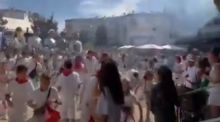 Más de cuarenta heridos tras la explosión descontrolada de cohetes en el chupinazo de las fiestas de Noáin
