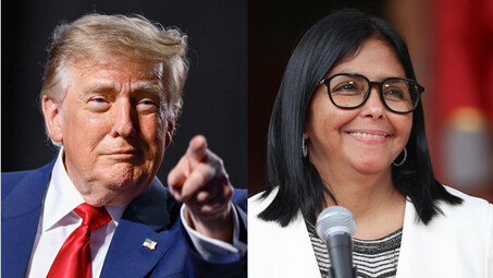 Delcy Rodríguez llega a Nueva York para reunirse con Trump