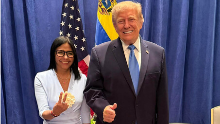 Trump y Delcy Rodríguez se reúnen por primera vez para escenificar su acercamiento