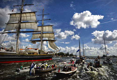 Desfile martimo "Sail-In Parade" de Amsterdam