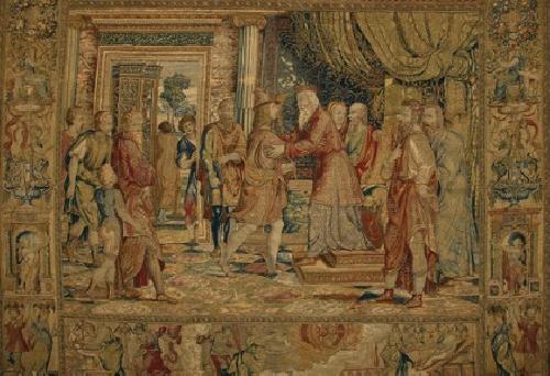 Primera exposicin de tapices en el Prado