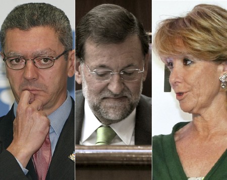 Gallardn, Rajoy y Aguirre. Efe
