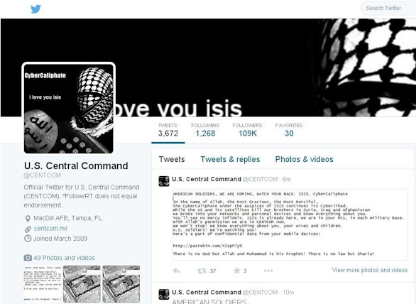 Simpatizantes del Estado Islámico piratean las cuentas de Twitter y YouTube del Pentágono