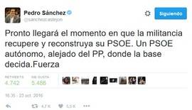 Sánchez, escondido en Twitter: 
